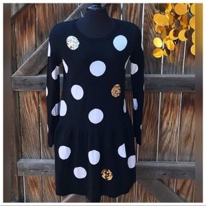 Girls Sequin Polka Dot Dress